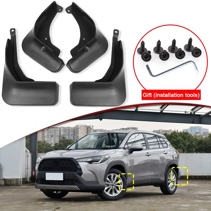 

Car Styling For Toyota Corolla Cross XG10 2020-2023 Car Mud Flaps Splash Guard Mudguards MudFlaps Front Rear Fender Accessories