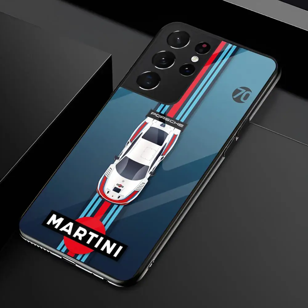 Racing M-Martini Logo Glass Phone Case