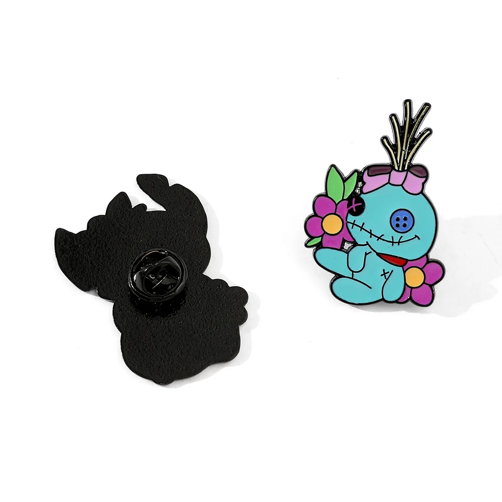 Description Picture 3 of itemSet Brooch Iconic Brand Pins Lilo&Stitch Enamel Pins Denim Jacket Pin Ladies Brooch Boys Punk Shirt Badge Hat Pin Gift for Friends