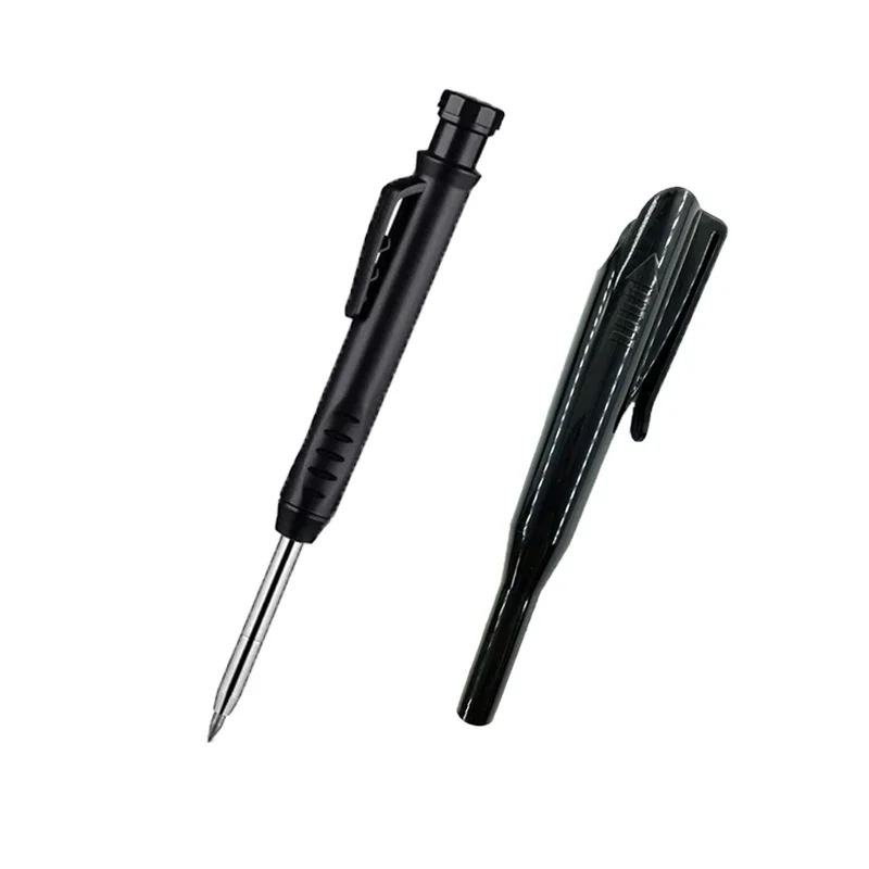 Durable Carpenter Pencil with Refill Lead and Built-in Sharpener for Precision Woodworking