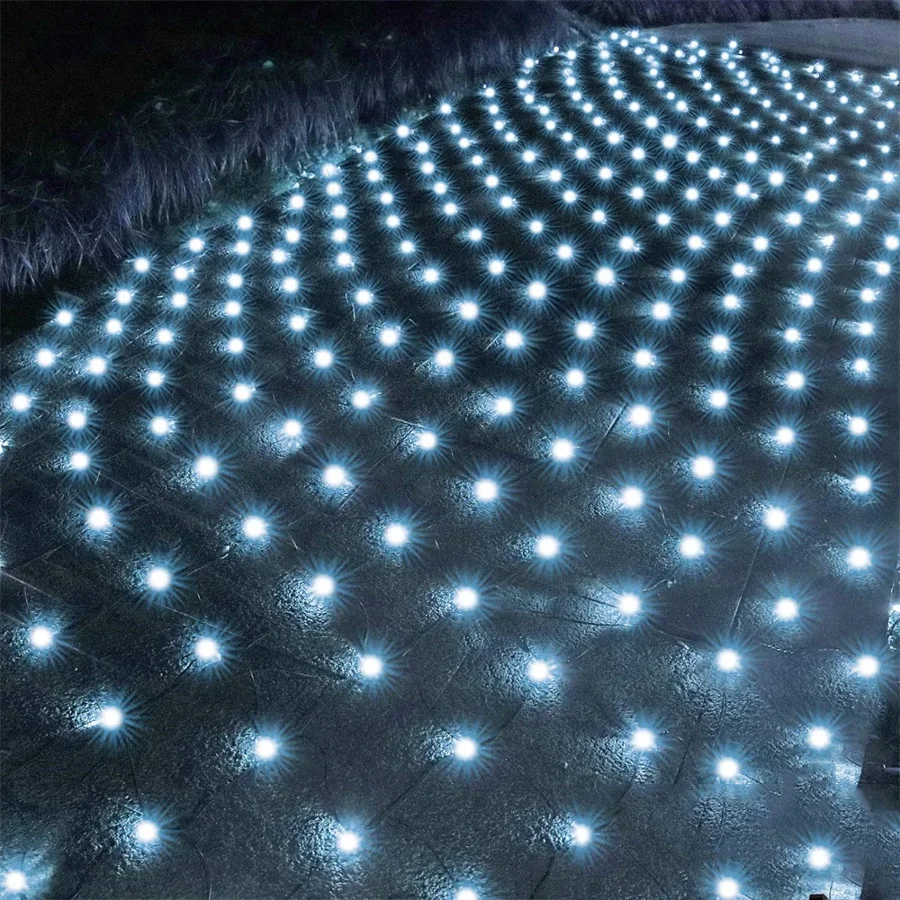 

Thrisdar Christmas Net String Lights Outdoor Net Mesh Lights Waterproof Bushes Net Light for Wedding Party Garden Lawn Decor