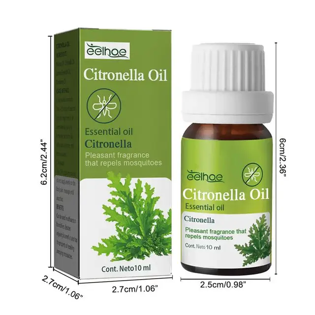 10Ml Természetes Citronella Illóolaj Olajszúnyogok Riasztóak Diffúzor Aromaolaj Aromás Illóolajok Bőrápolás - Image 6