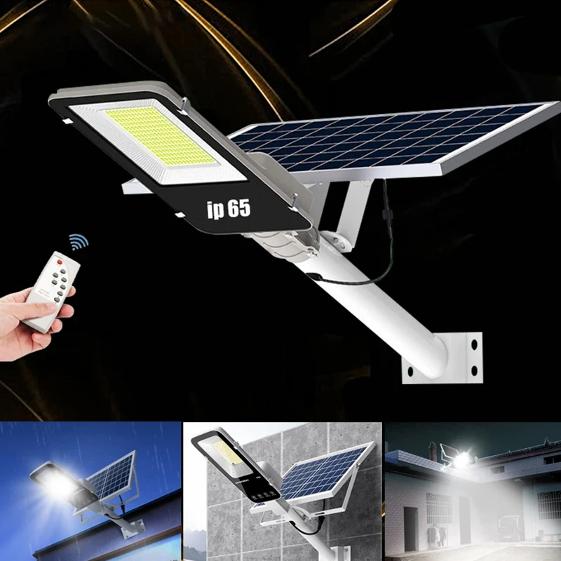 

654led Solar Light Outdoor Aluminum Solar Street light Garden House Remote Control Waterproof Flood Light Led Wall Lamp