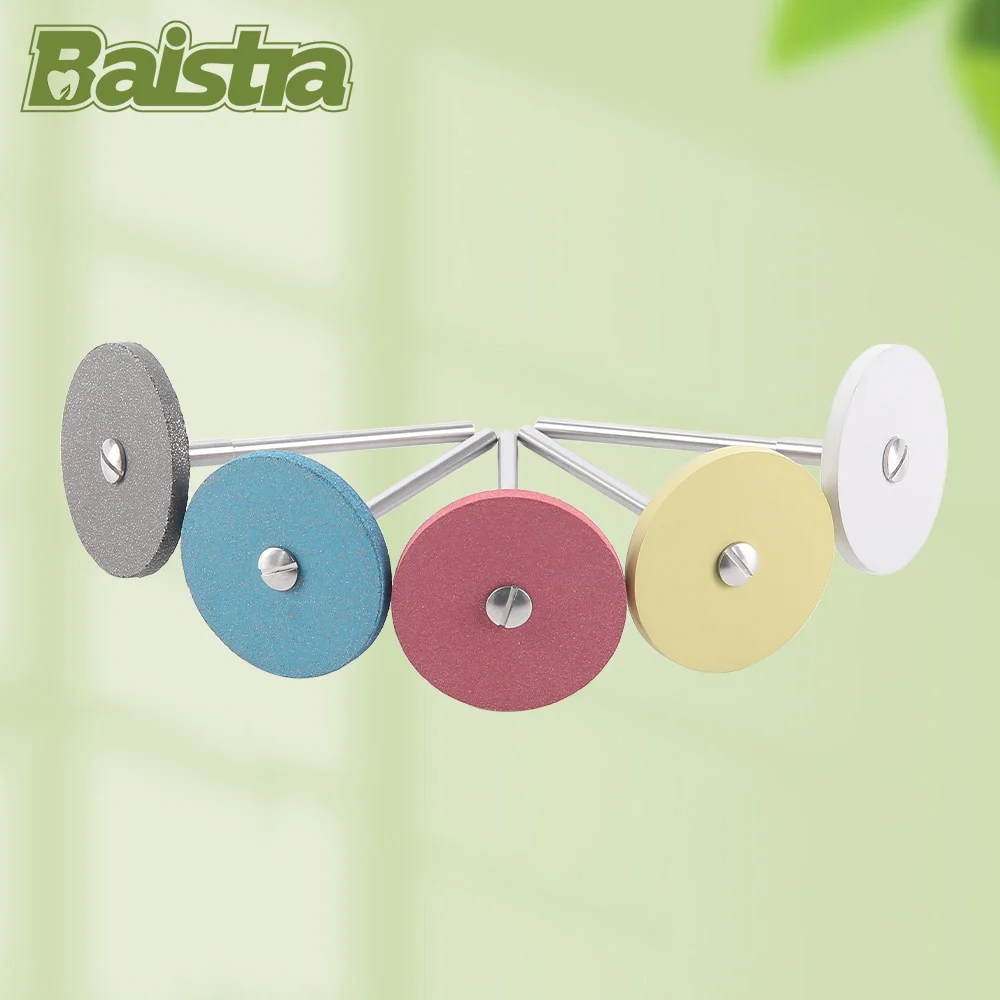 Baistra Dental Rubber Diamond Polisher Wheel Shank Diametro Hp 2.35Mm 135 °C Strumento Di Laboratorio Dentale Autoclavabile 1 Pz/Scatola