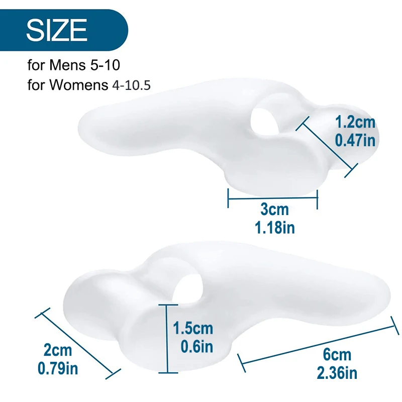 Get Relief from Bunions with 2pcs Soft Big Toe Corrector - Perfect for Night and Home Use, Long-term Comfort 2