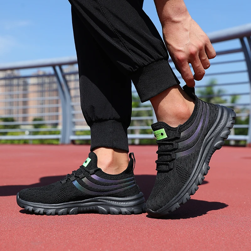 shoes for man Summer Breathable Fashion 2025 Trendy Jogging Sneakers Soft Sole Lightweight Casual Hiking Mesh Shoes for Men