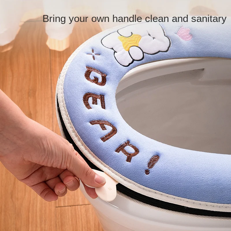 Home Soft Toilet seat pad Winter WC Covers Four Seasons Universal Potty Cushion Thickened Case Warm Toilet Mat for Closestool 3