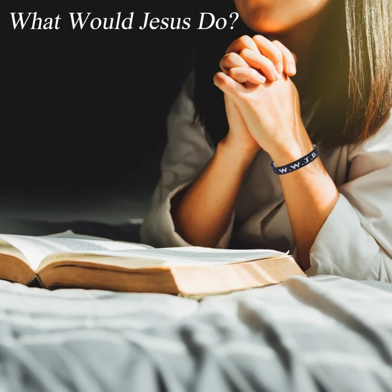 WWJD Bracelets Gifts Adjustable Wristbands WWJD Jesus Bracelets Bulk What Would Jesus Do Bracelet 2