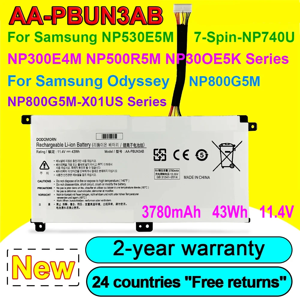 AA-PBUN3AB Bateria do portátil para Samsung, 500R5M,
