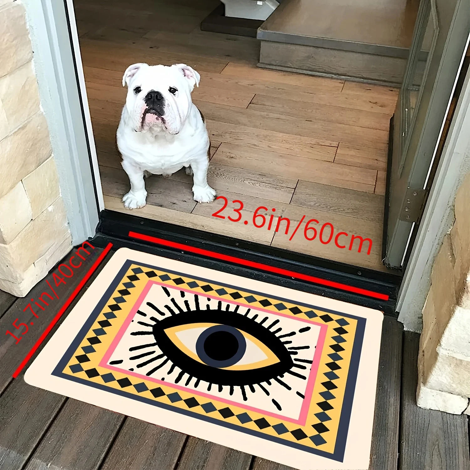 

Eye Print Carpet Felt Floor Mat Thickened Non-slip Doormat Decorative Mat for Indoor Bathroom Bedside Custom Floor Mat
