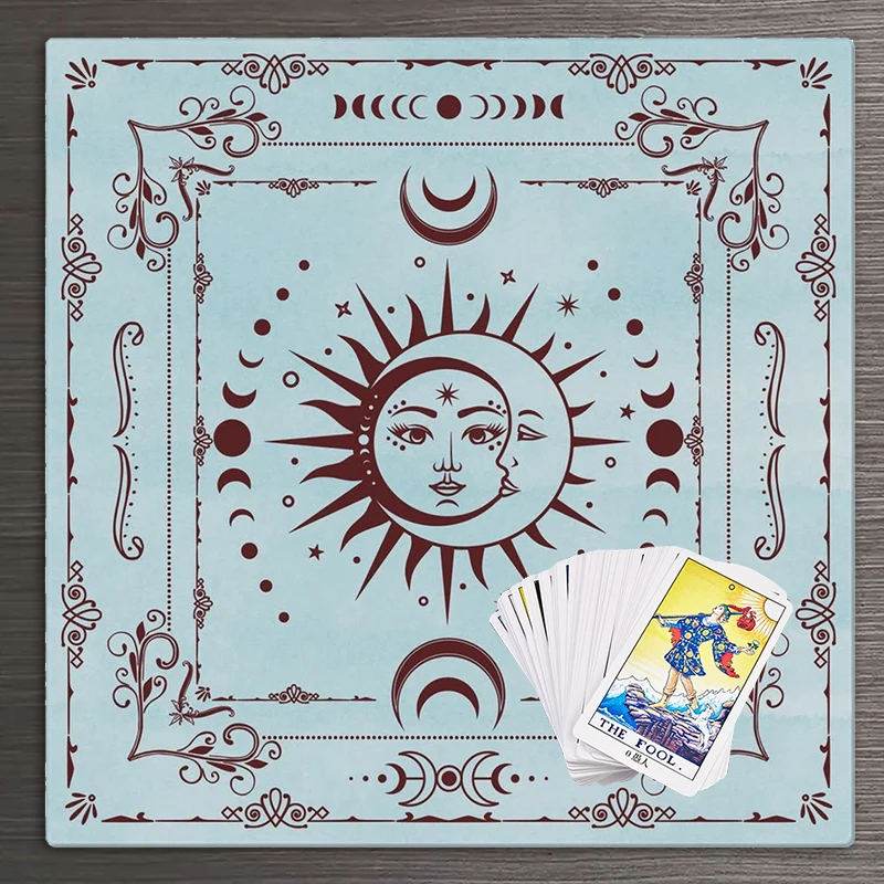 Tarot Sun and Moon Home Decoration  Tablecloth  Divination Altar Board Game Lucky Scarf  Cloth 4