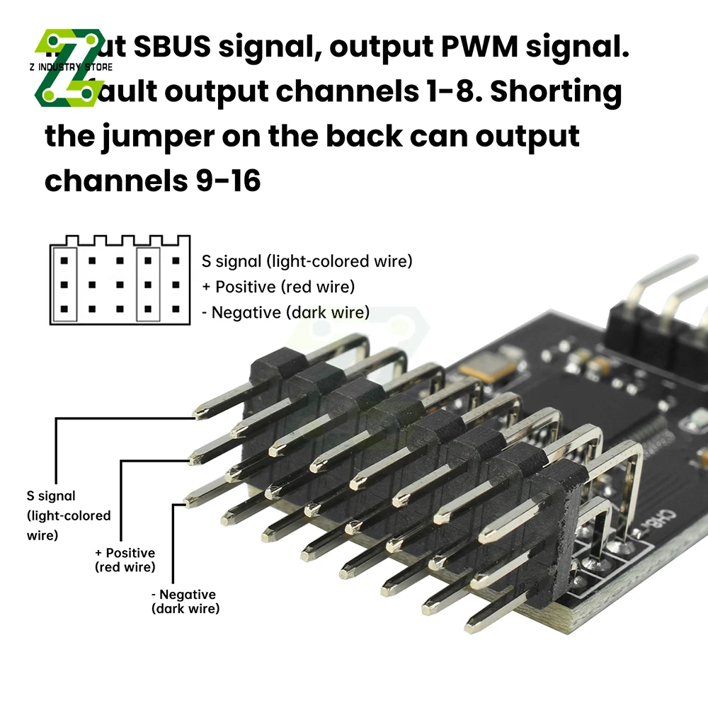 Convertisseur SBUS vers PWM 8 canaux 3.3-16V pour drone FPV