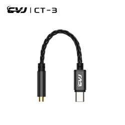 CVJ Portable DAC Type - C to 3.5mm/4.4mm Earphone Cable with Silver - Plated HiFi Sound Quality - TC - 3.5MM