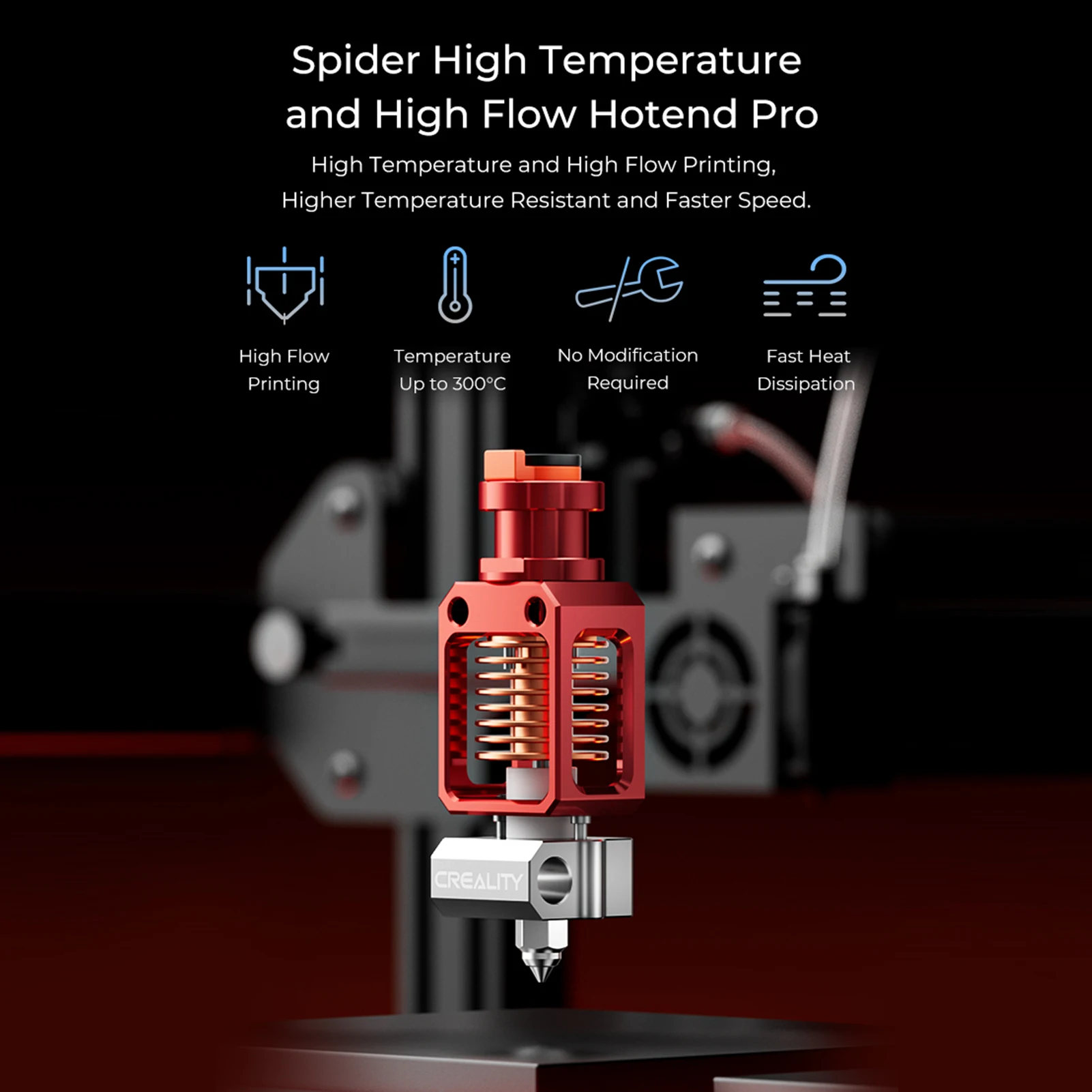 Creality Spider – Kit Hotend extrudeuse d'imprimante 3D, entièrement en  métal, 500 ℃, haute vitesse, pour Ender-3/Ender-3Pro/Ender-3 V2/Ender-6 -  AliExpress