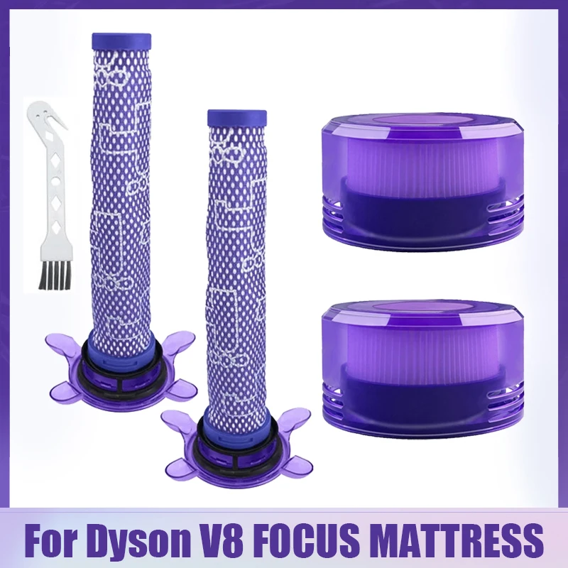 

Washble Filter Accessories For Dyson V8 FOCUS MATTRESS Handheld Vacuum Cleaner Spare Parts Pre Post Hepa Filter Replacement