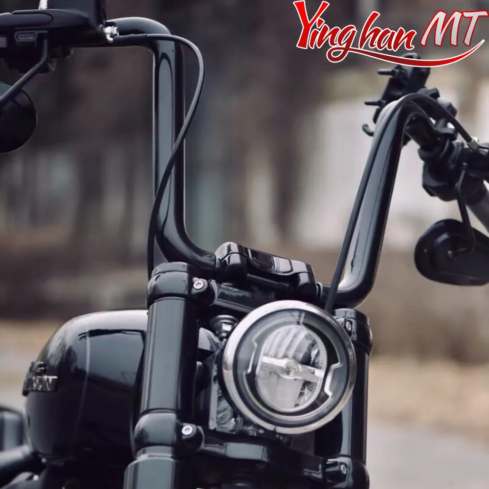 1.5 "Ape Hanger Manubri 12" 14 "Alto Per Harley Softail Fat Boy Breakout Xl883 Forty-Eight Dyna Fdb Street Bob 98-23