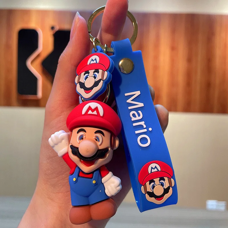 Chaveiro dos desenhos animados de Super Mario Bros, personagem do jogo,  bonecas do caráter do cogumelo, chaveiro bonito, saco do carro, coleção do  pendente, ornamentos da forma - AliExpress