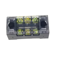 TB1503 Dual Row Thick Copper Screw Terminal Block Flame Retardant Grounding Wire Connector Strip 600V 15A Electrical Junction 2