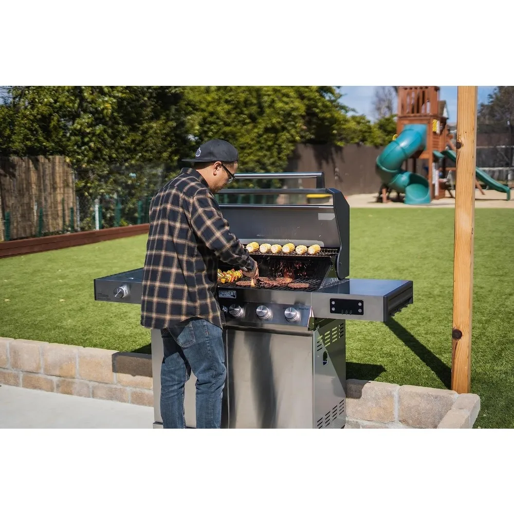 Grills 6-Burner Convertible Natural Gas Smart bbq Grill Stainless Steel Denali 605 with Rotisserie Kit 3
