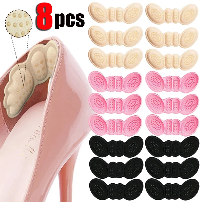 

4 Pairs High Heel Insoles Adjust Size Heel Liner Grips Protector Sticker Heel Pad Foot Care Anti Keep Abreast Women Heel Pads