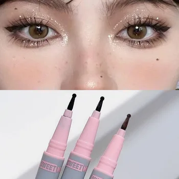 Penna per trucco lentiggini finta naturale realistica Penna per macchie finte a testa tonda leggera liquida Penna per talpa a punti impermeabile a lunga durata
