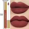 1PC Waterproof Matte Velvet Lip Glaze Moisturizing Long Lasting Non-stick Cup Not Easy To Fade Lip Gloss Lipstick Korean Makeup 4