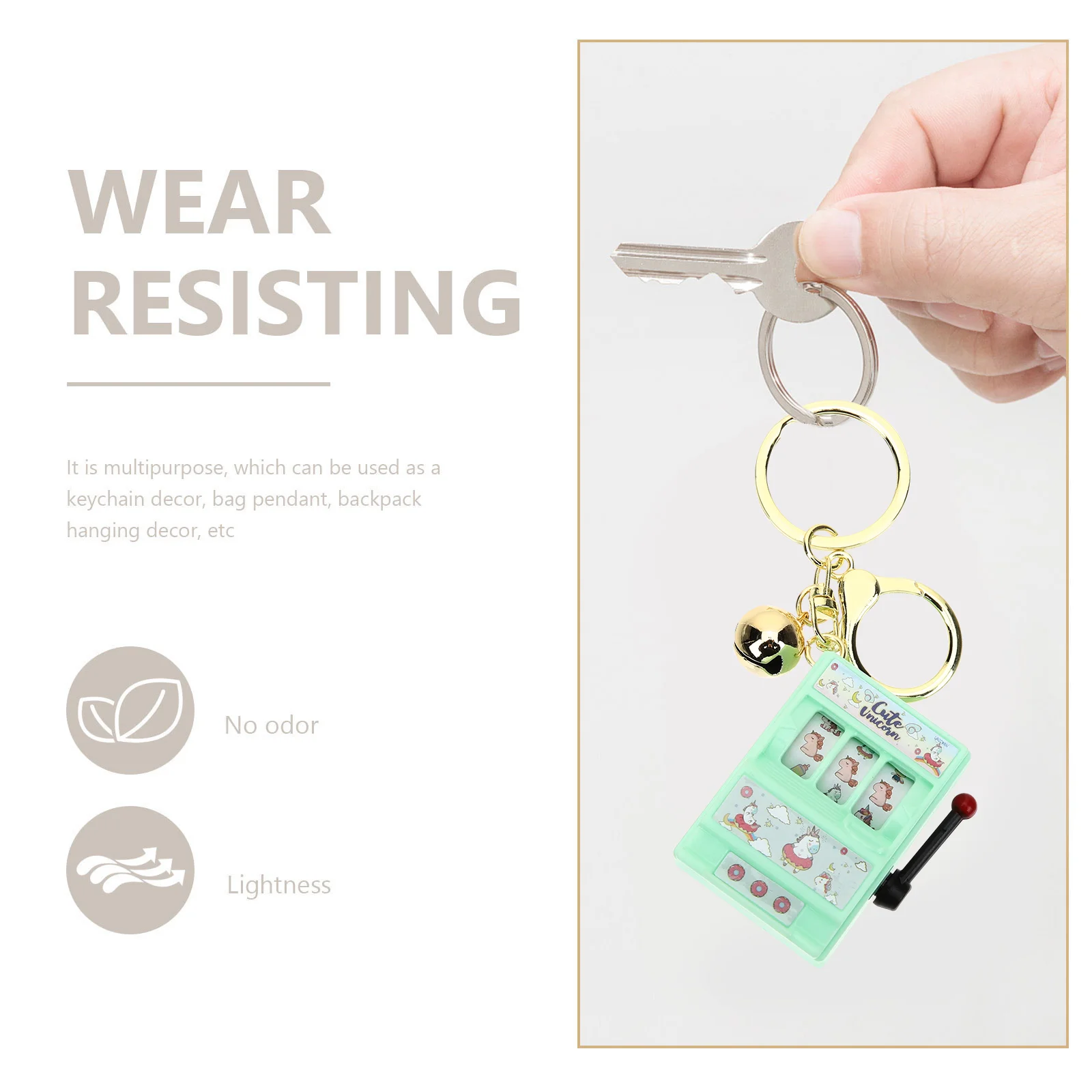 2 Pcs Rocker Keychain Mini Slot Machine for Kid Kids Adults Small Child