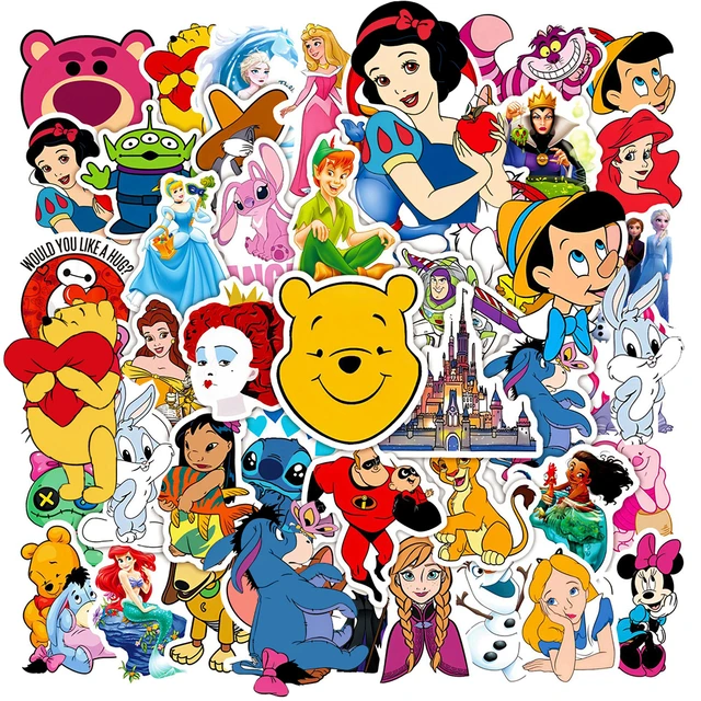 10/30/50/100PCS Cute Disney Character Mickey Mouse The Lion King Cartoon  Stickers Aesthetic Laptop Car Mix Anime Sticker Kid Toy