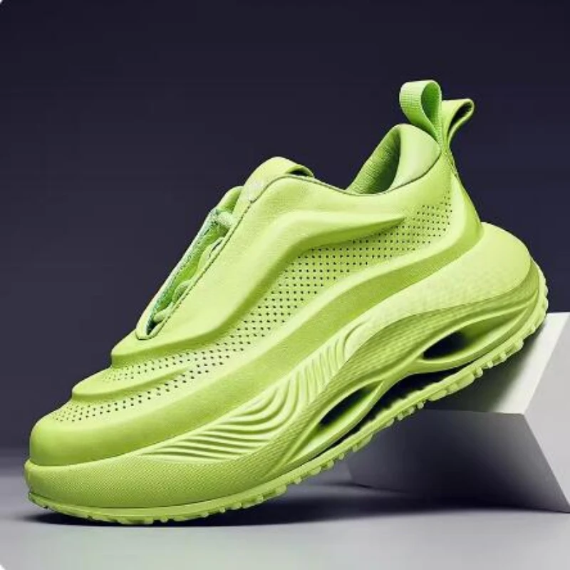 

Genuine Leather Men Shoes Spring and Summer Breathable Trainer Daily Height Increased Dad's Shoes Man Casual Sports Trendy Shoes