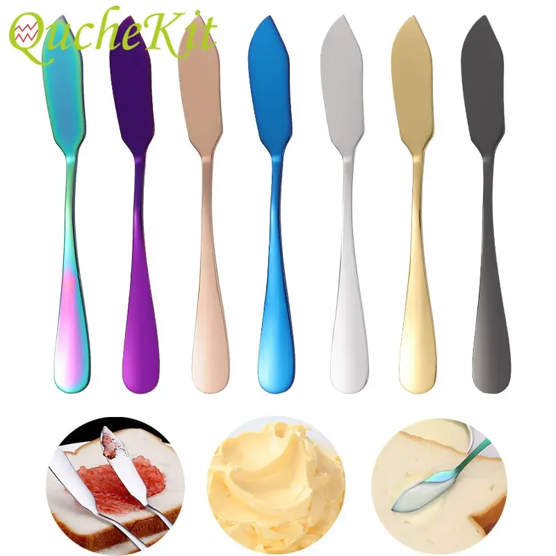 Stainless Steel Butter Knife Kitchen Cheese Dessert Cream Knifes Jam Spreader Cutlery Breakfast Dessert Tools for Bread Toast