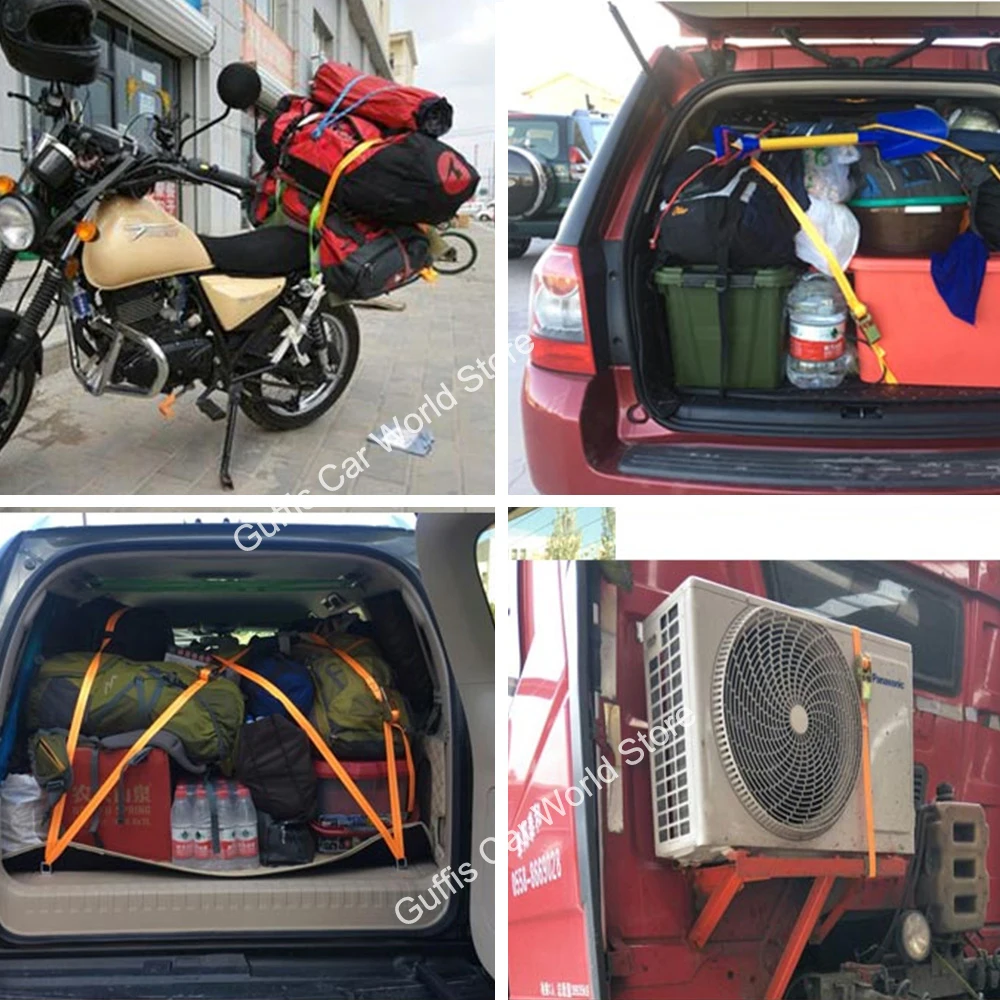 Car Motorcycle Bike Ratchet Belt Cargo Strap Luggage Bag Tie Down Strap Lashing Rope 2.5M cargo straps,cargo tie down strap,tie down straps,lashing strap