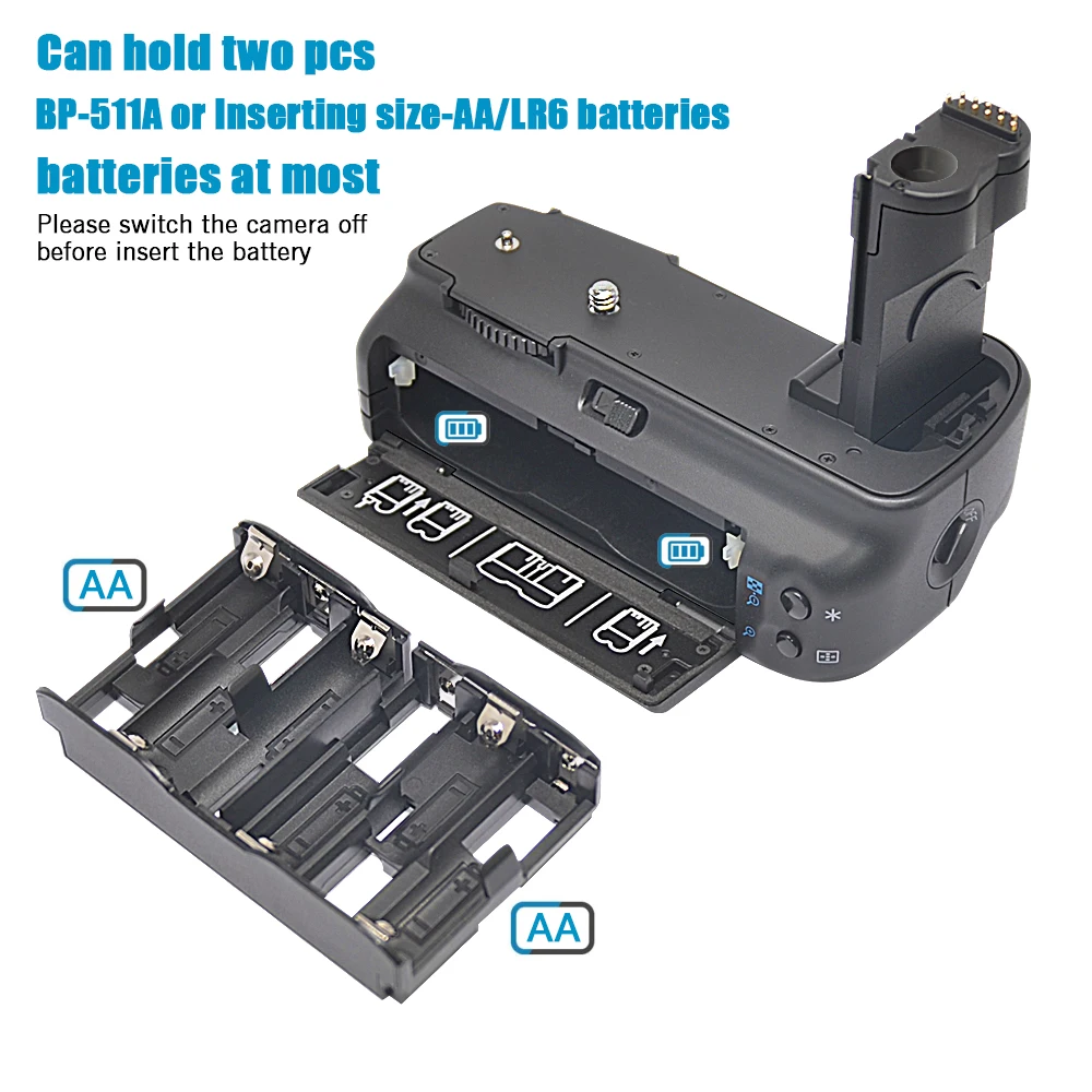 Mcoplus BG-40D Vertical battery grip for Canon EOS 50D 40D 30D 20D SLR Digital Camera /Replacement as BG-E2N