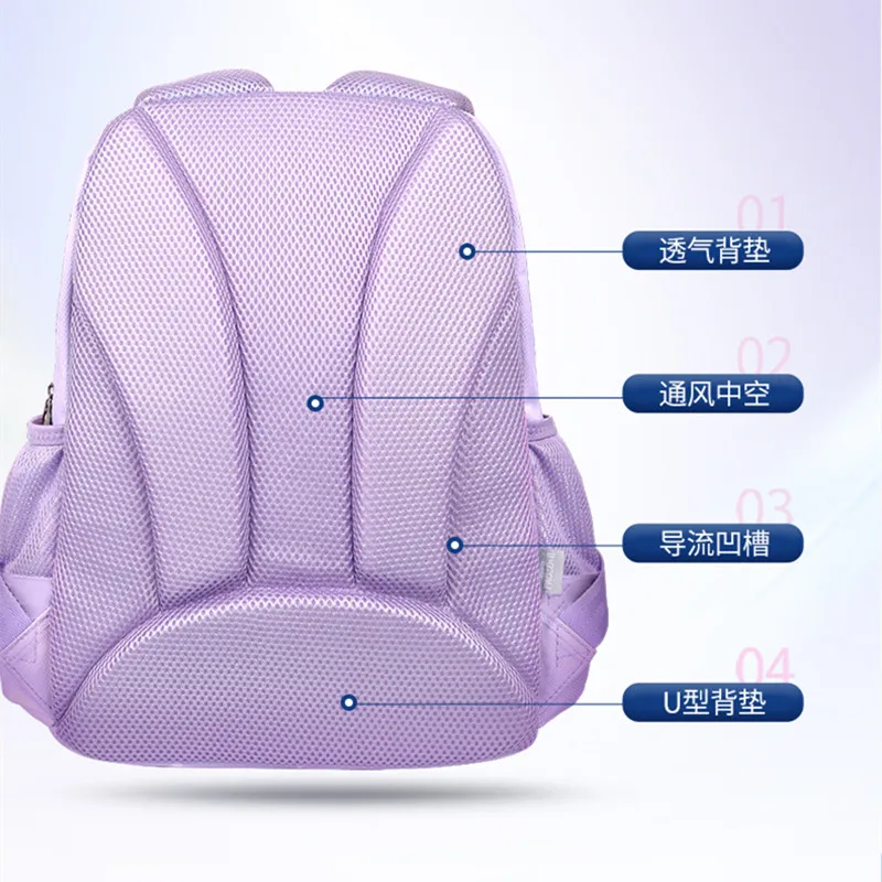 2022 Genuine Disney Frozen School Bag For Girls Elsa Primary Middle Student Shoulder Orthopedic Backpack Large Capacity Mochila