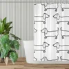 Dachshund Black White Bathroom Shower Curtains Dog Waterproof Partition Curtain Designed Home Decor Accessories 2