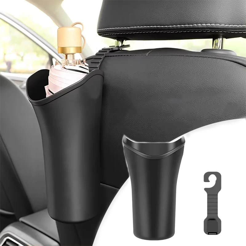 Car Plastic Rubbish Bin Hanging Folding Umbrella Cover Cup Holder Multi-function Storage Bucket Storage Box Car Accessories