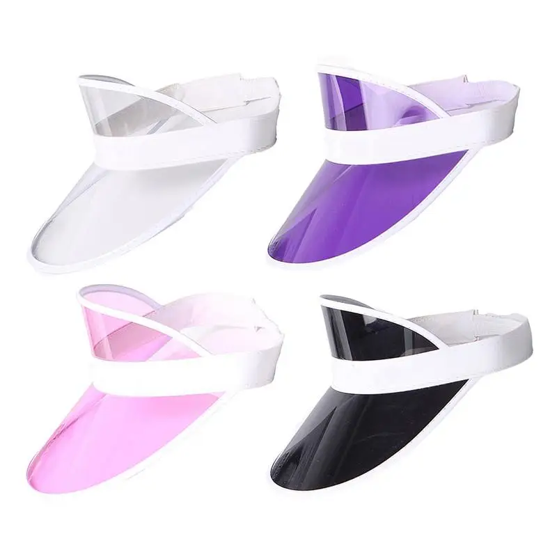 Fashion Summer Outdoor Sports Sun Protection Cap Unisex Clear Visor Hat PVC Sunshade Hat UV Protection