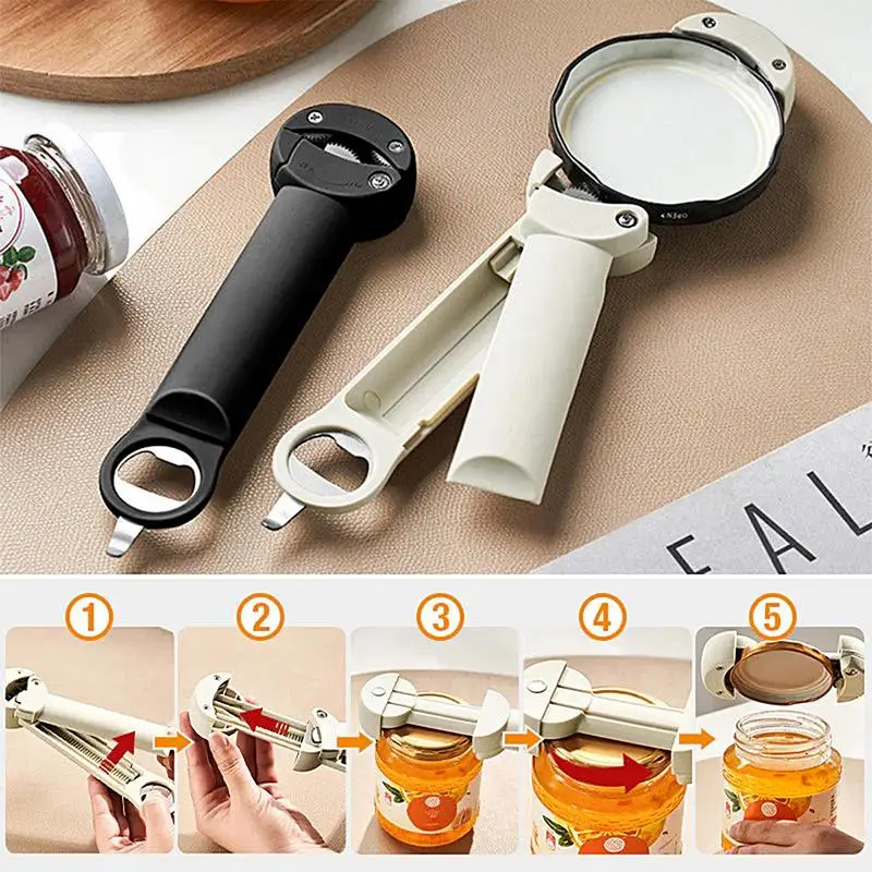  Stainless Steel Multipurpose Can Opener Folding Mini Portable Can  Opener Gadget (Multicolor, One Size) : Home & Kitchen