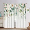 Modern Minimalist Wind Floral Curtains, Green Leaf Curtains,  Light Luxury Style, Home Living Room, Bedroom, Balcony Decor, 3D 4