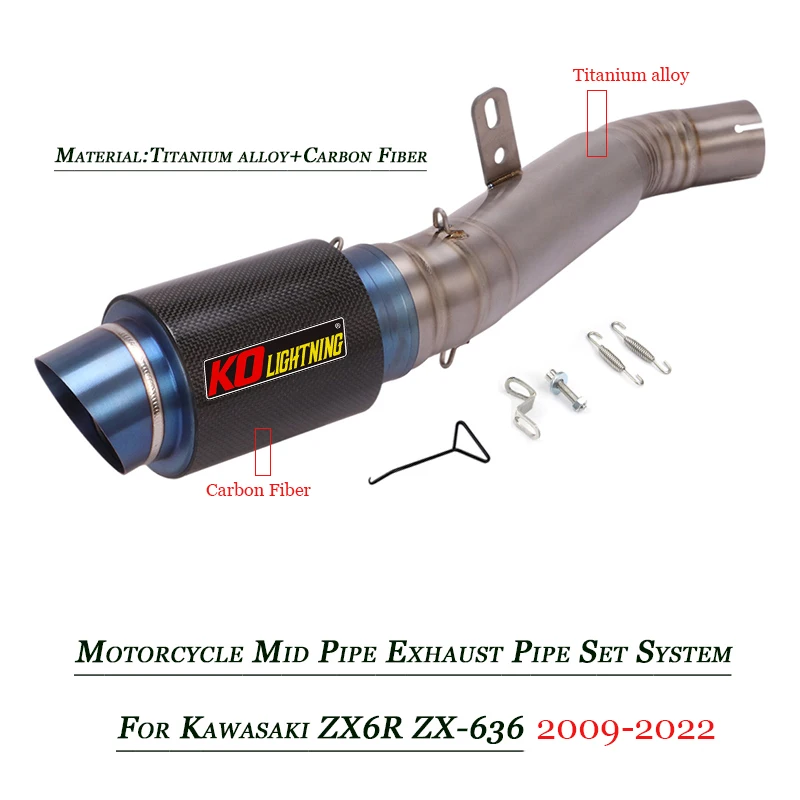 

Средняя труба для мотоцикла, Соединительная труба глушителя, удалить замену оригинальной выхлопной системы, модифицированная для Kawasaki ZX636 ...