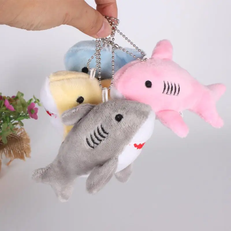 Cartoon Shark Pendant Keychain Marine Animal 12CM Plush Toy Doll