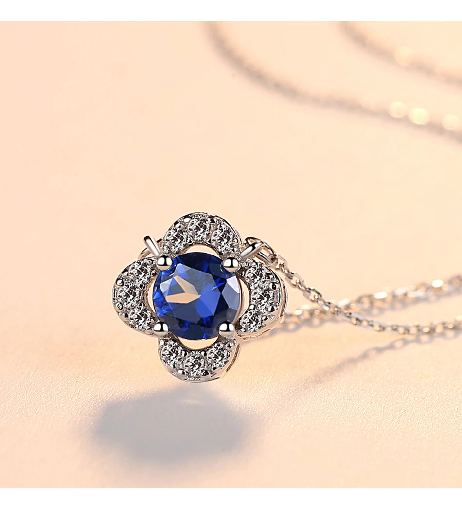 Flocon de neige véritable topaze bleue pendentif en argent massif massif zircone cubique fine mariage mariée_voghion.com