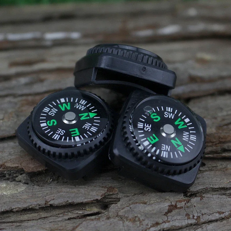 Watch Strap Button Mini Portable Compass Emergency Survival Navigation Travel Kits Outdoor Hiking Camping Accessories 1/5 PCS