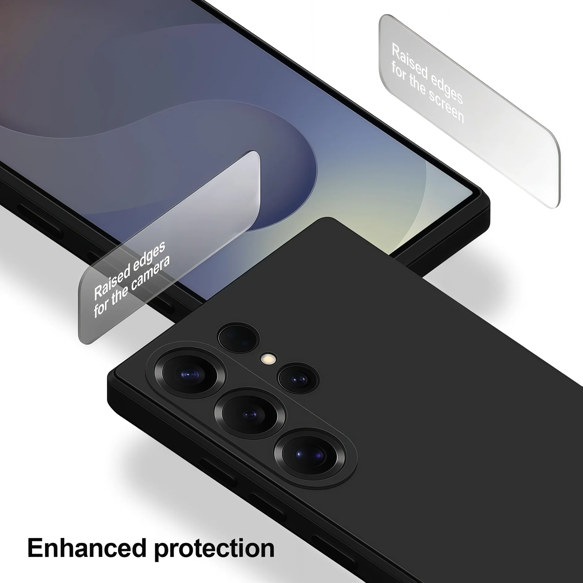 Noble Fashion Shockproof Protective Liquid Silicone Phone Case in Solid Color