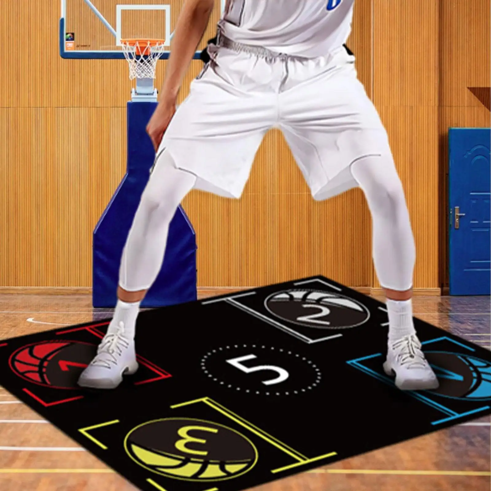 Basketball Training Mat Rug for All Levels Basketball Footstep Training Mat