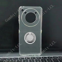ZTE Nubia Enhanced Back Ring Holder Phone Case - TPU Soft Cover for Libero Flip (Ring Case Clear)