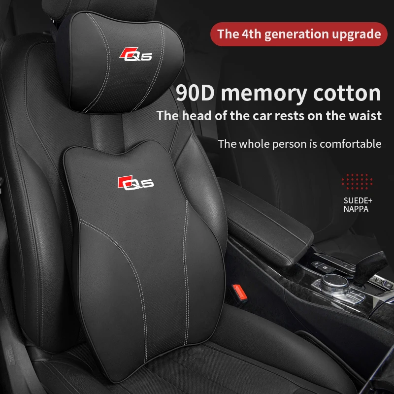 CarNeckPillowAdjustableHeadRestraint3DAutoSeatPillowsForAudi