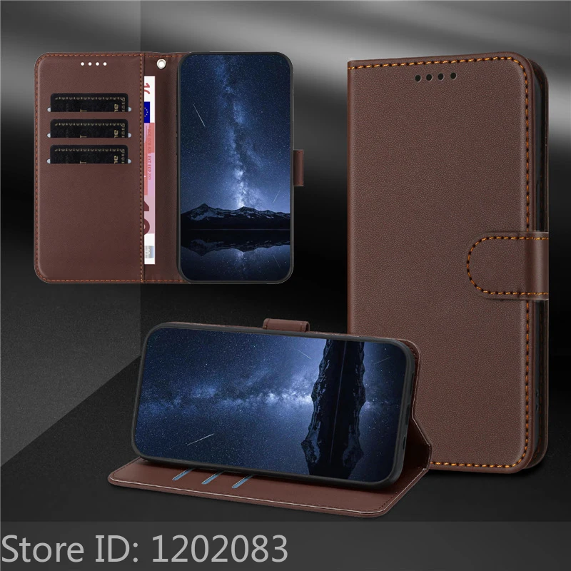 Magnetic Stand Wallet Flip Cover Phone Case with Protective Storage