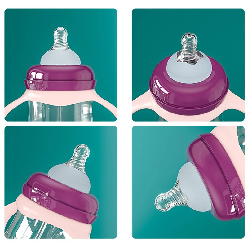 Water Bottle Milk Bottle Feeding Bottle Glass Milk Bottle Baby Feeding Utensils 240ml Newborn baby PP bottle wide mouth baby bottle anti flatulence anti fall water glass