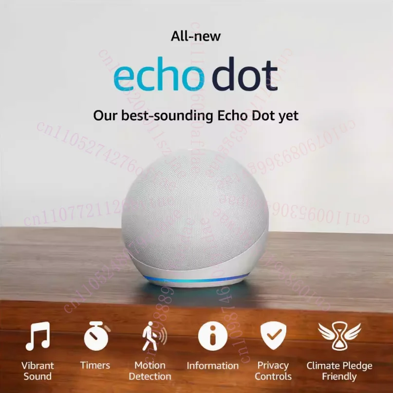Розумний динамік із дисплеєм годинника |   Echo Dot 5-го та 4-го поколінь із голосовим асистентом Alexa