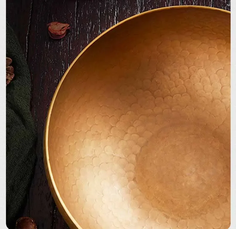 Description Picture 3 of itemBrass Bowl Sound Healing Instrument Handmade Tibetan Singing Bowl Large Mindfulness Spiritual Yoga Meditation Accessories